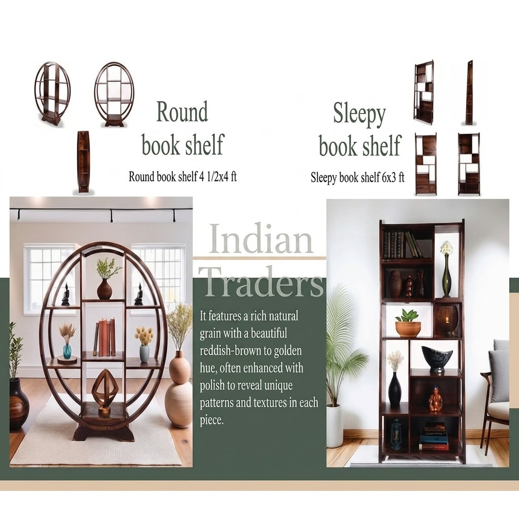 Round Book Shelf and Sleepy Book Shelf Designs